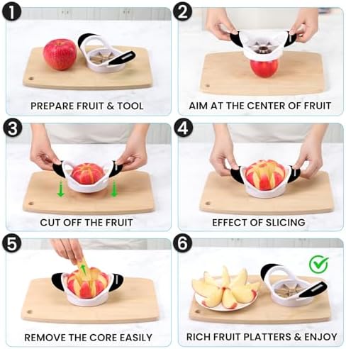 SCHVUBENR 3.5 Inch Apple Slicer - Professional Apple Cutter