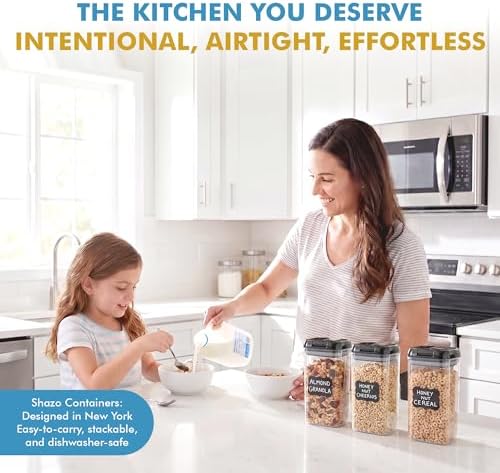 Shazo 6 PC 1.2L Airtight Food Storage Containers with Lids BPA Free