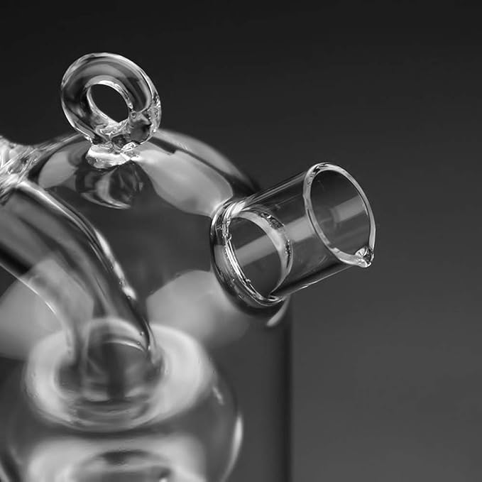 Olive Oil and Vinegar Dispenser Cruet Bottles, 2 in 1 Transparent Dual Glass - Image 4