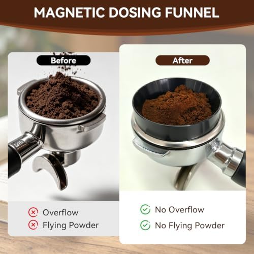 7 PCS Espresso Accessories Set with 53.3mm Spring Loaded Tamper