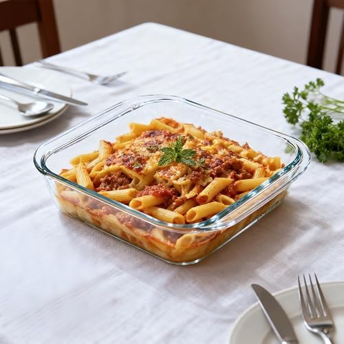 Glass Baking Dish - 1.9qt Square 8x8 Baking Pan - Glass Baking Dishes