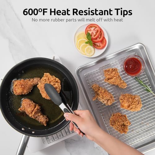 U-Taste Kitchen Tong for Cooking, 600oF Heat-Resistant Silicone