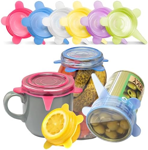 Orblue Reusable Silicone Stretch Lids, 6-Pack Small