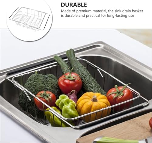 DOITOOL Expandable Stainless Steel over Sink Colander Basket