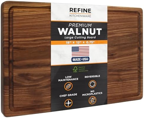 Black Walnut Cutting Board, 18x12x.75"