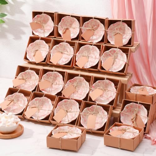 SiliFine 24 Pcs Wedding Favors for Guests Small Ceramic Bowls, Flower