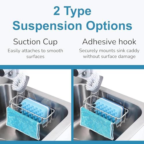 KESOL Sponge Holder for Kitchen Sink, Suction Cups