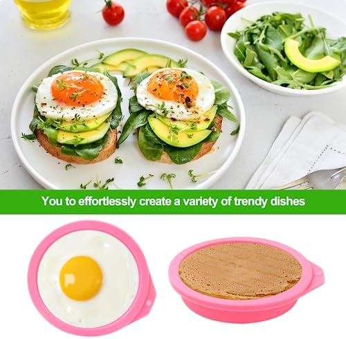 Air Fryer Egg Molds, Silicone Non-Stick Silicone, Reusable Easy Clean