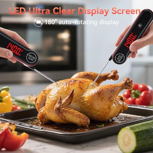 0.3s Instant Read Meat Thermometer, IP67 Waterproof
