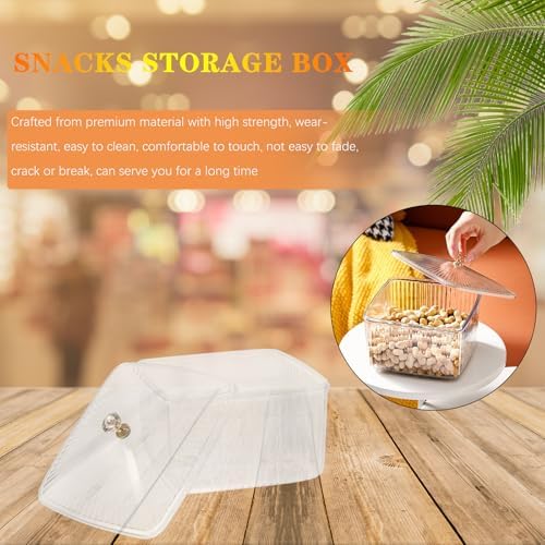 OUNONA Plastic Snack Storage Container with Lid for Dried Fruit and