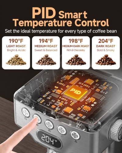 AMZCHEF Ultra Espresso Machine, 58mm, PID Temperature Control