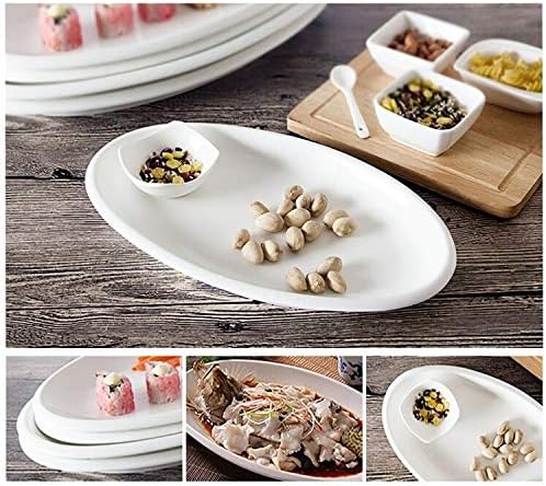 Foraineam Set of 3 Sizes Porcelain Oval Serving Platters White Dinner