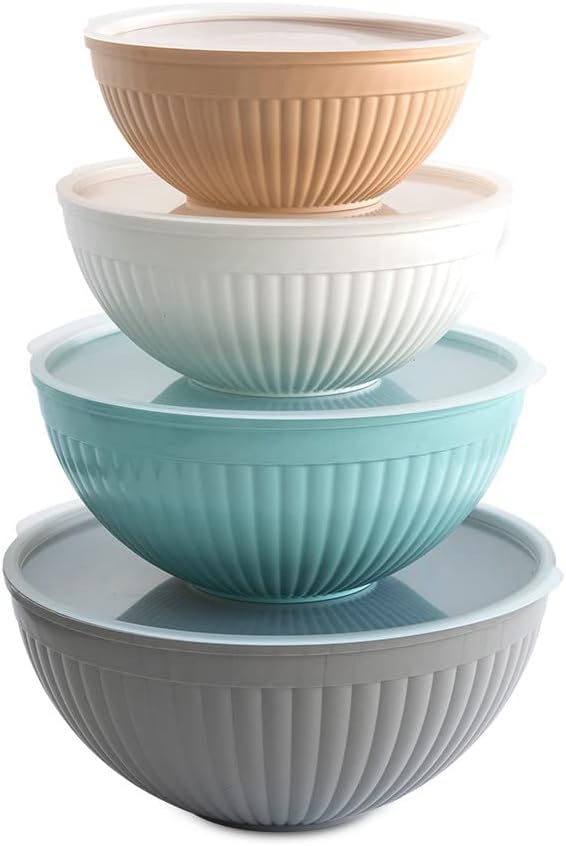 Nordic Ware Prep and Serve Mixing Bowls Set, Earth-Tones by NordicWare