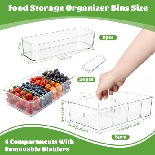 Mifoci 8 Pcs Snack Pantry Organizer Storage for Shelf, Large, Divider