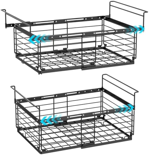 iSPECLE Freezer Organizer Bins - 2 Pack Expandable Freezer Bins for 10