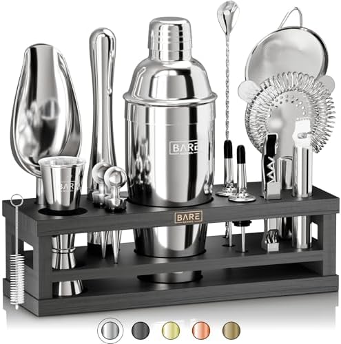 BARE BARREL® Mixology Bartender Kit Bar Set | 16-Piece Cocktail Shaker