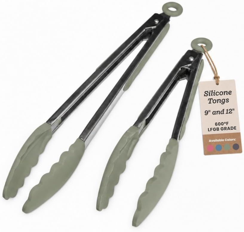 Starpack Silicone Kitchen Tongs, 2-Pack