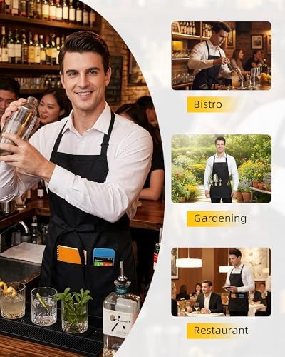 US Trademark Bib Apron for Women/Men, Cooking Kitchen Chef
