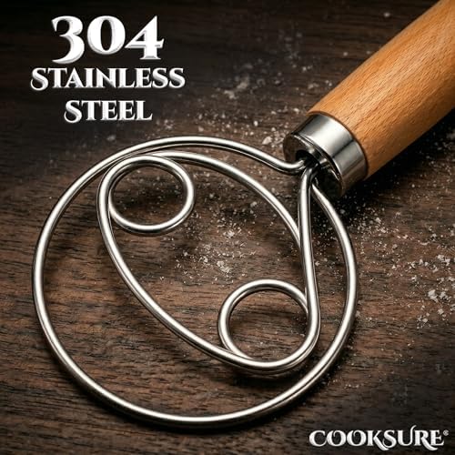 2Pcs Danish Dough Whisk & Bread Lame for Sourdough Bread – Wooden