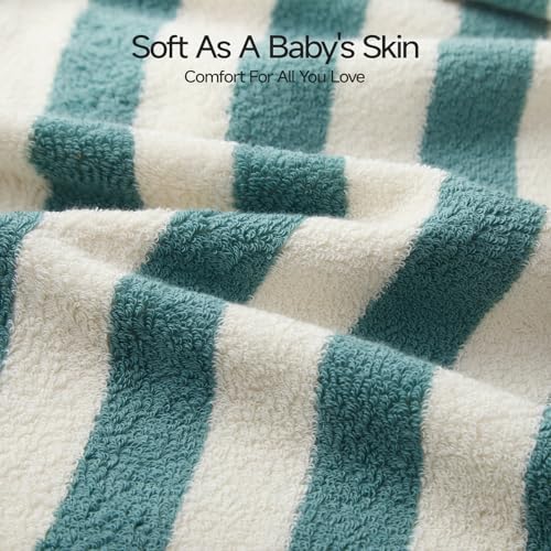 REDKISS Striped Hand Towels for Bathroom, Kitchen Decor, Guest Use