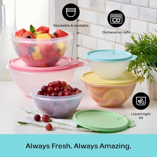 Tupperware Wonderlier 10-Piece Vintage Pastel Set (5 Bowls + 5 Lids)