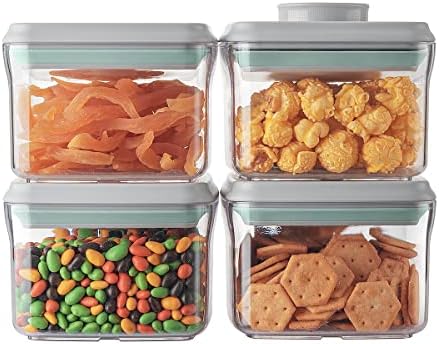 Ankou Airtight Container Set - (380ml 4 Pcs) Stackable One Button