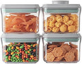 Ankou Airtight Container Set - (380ml 4 Pcs) Stackable One Button