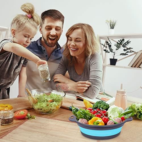 Collapsible Silicone Strainer Colander with Handles 2 PC set – Perfect