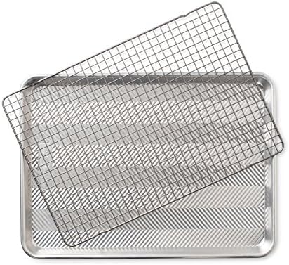 Nordic Ware Prism Half Sheet with Oven Safe Grid, 1 Pack, Natural
