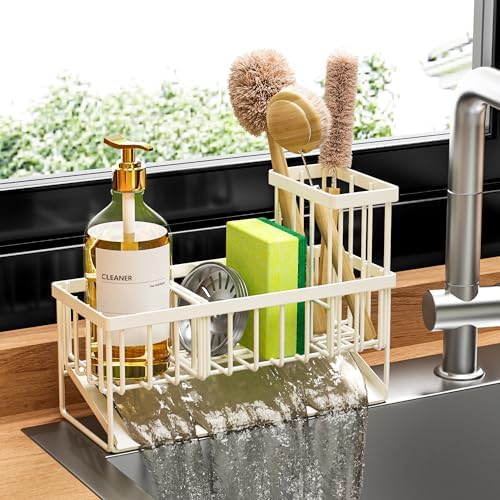Cisily Off White Sponge Holder for Kitchen Sink