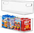 primebox Plastic Food Storage 2 Pack Clear Container Bin with Handles