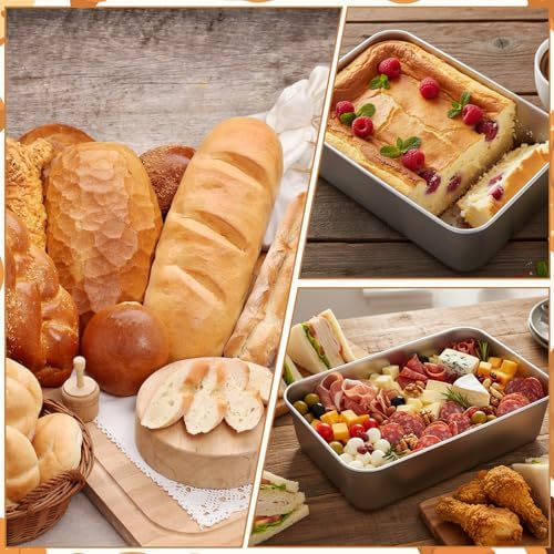 12 Pack 304 Stainless Steel Loaf Pan for Baking, 8.6 x 5.8 Inch