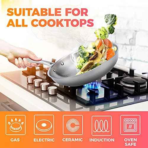 Mueller Pots and Pans Set 11-Piece, Ultra-Clad Pro Stainless Steel Cookware