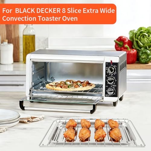GCQ 2PCS Set Convection Toaster Oven Replacement Tray Rack for