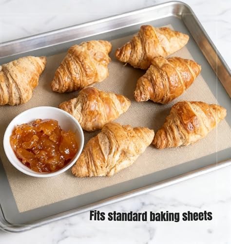 Silicone Baking Mats - Full Size Baking Sheet Liners, Pack of 2, Gray