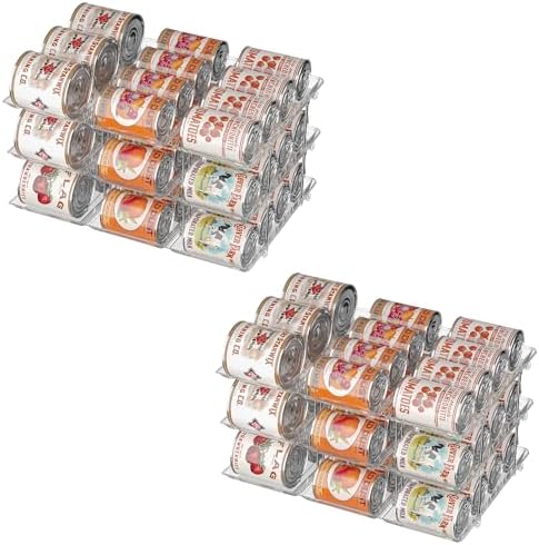 Can Organizer for Pantry, Stackable Food Pantry Storage Rack, 6 Tier