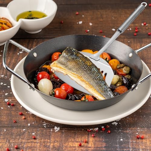 M METERXITY Fish Spatula, 11.8 Inch 304 Stainless Steel Anti-Scald