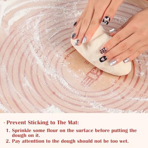 Non-slip Silicone Pastry Mat Extra Large Measurements 28''x 20''