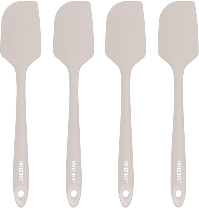 4 Pcs Silicone Spatula Set, 11.4 In, 600°F Heat Resistant Rubber Spatulas by Unknown