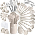 AIKKIL 43 Pcs Silicone Kitchen Utensils Set, Khaki