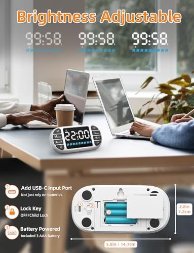 DOOMAY Magnetic Digital Kitchen Timer