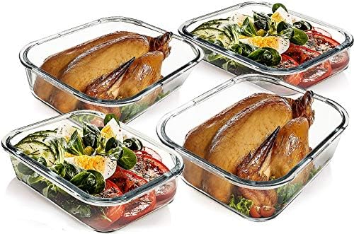 M MCIRCO 80 oz & 36 oz Glass Food Storage Containers