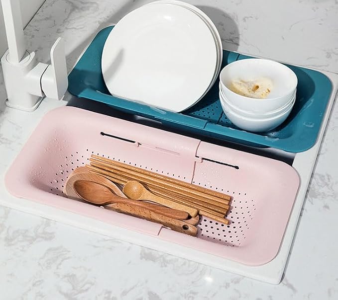 NIWWIN Collapsible Kitchen Colander Strainer, Expandable Over the Sink Colander - Image 8