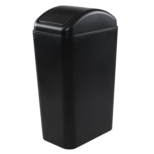 3.5 Gallons Capacity/ 14 Liter Plastic Trash Can, Garbage Bin by Leendines