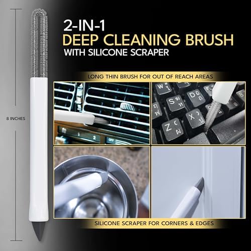 Small Cleaning Brush Set 3pcs—Crevice Brushes for Cleaning—Scrub