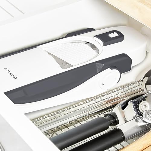 Safe Mandoline Slicer, 5-in-1 Food Chopper