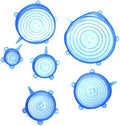 Reusable Silicone Stretch Lids, 6pcs, Blue