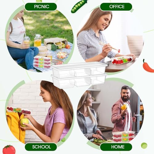 Hushee 10 Pack 17 oz Small Meal Prep Containers Snack Boxes, Clear