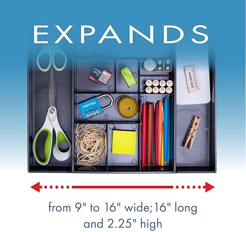 Dial Industries Expandable Office Drawer Desk Organizer Storage Tray
