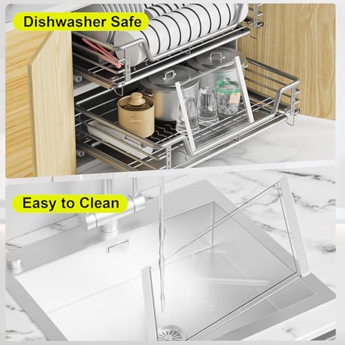 Tempered Glass Cutting Board Set for Kitchen Counter - Dishwasher Safe